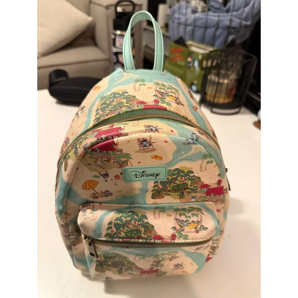 Very Rare Disney Loungefly Lilo & Stitch Tropical Island‎ Mini Backpack